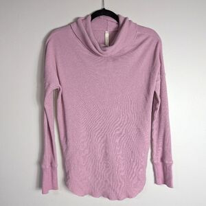 S The Group Babaton Aritzia Purple Thermal Cowlneck Top